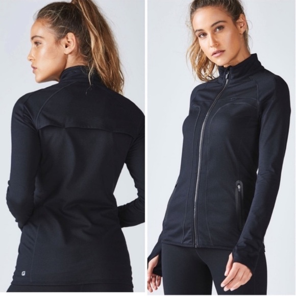 Fabletics Black Zip Up JoJo Workout Jacket Small - Picture 2 of 11